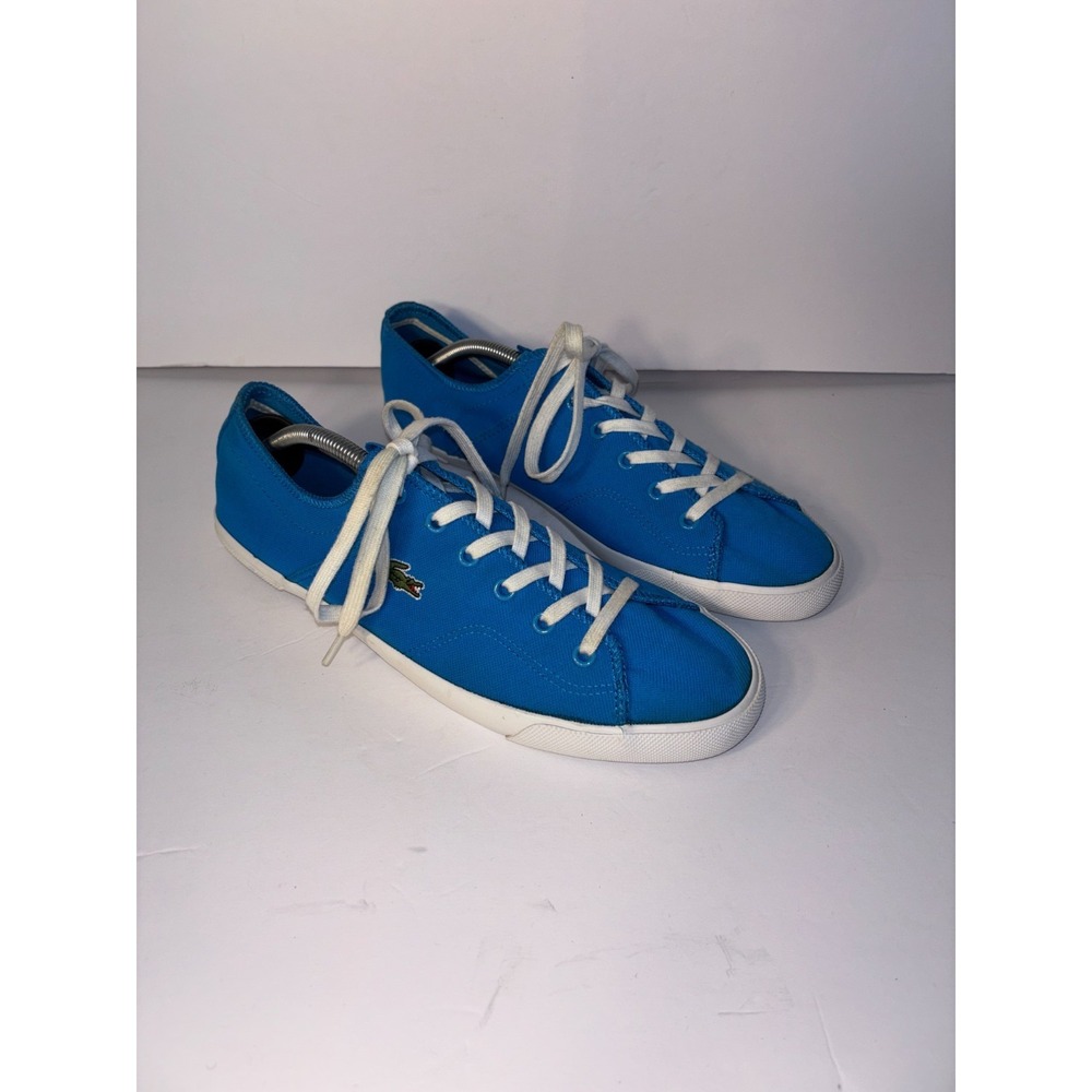 Lacoste Sport Ramer QS SPM Sneakers Mens US 11.5 Blue White Almond Toe Lace Up